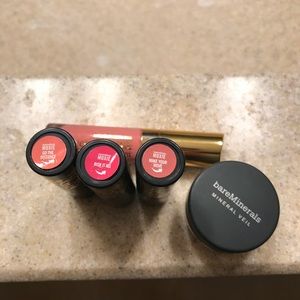 BareMinerals mini lipstick-lipgloss set